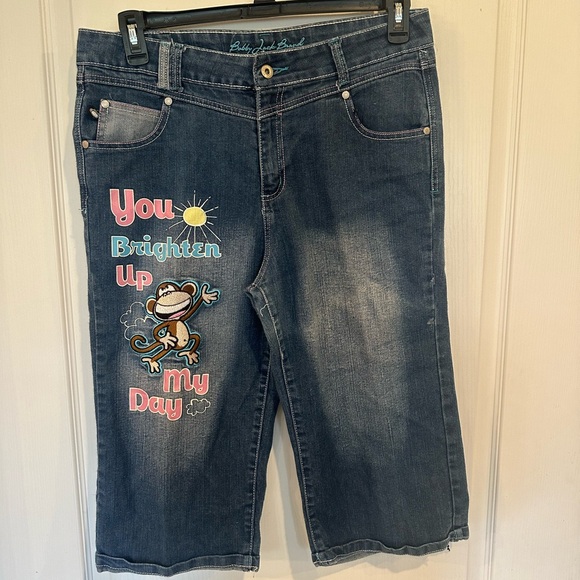 Bobby Jack vintage y2k Girls Blue Denim Jean Bermuda Shorts Size 16 1/2 - Picture 1 of 7